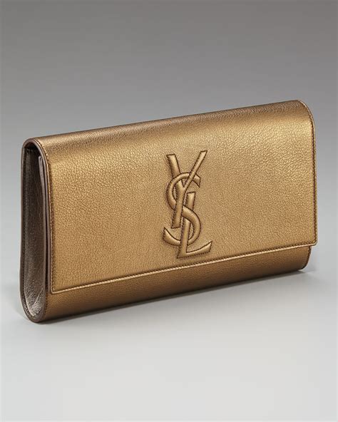 yves saint laurent gold clutch